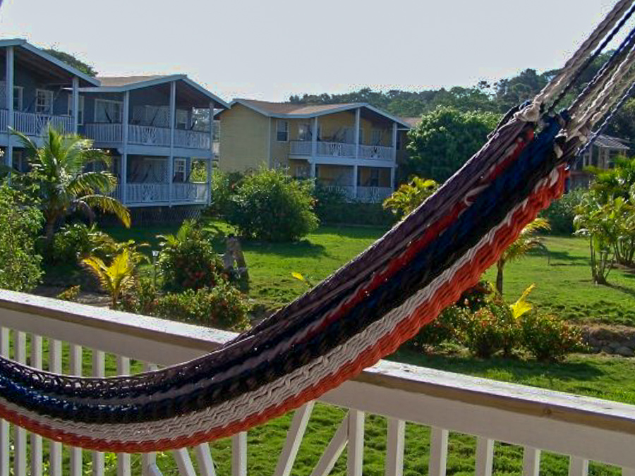 Henry Morgan Courtyard grounds in West Bay Roatan, Honduras