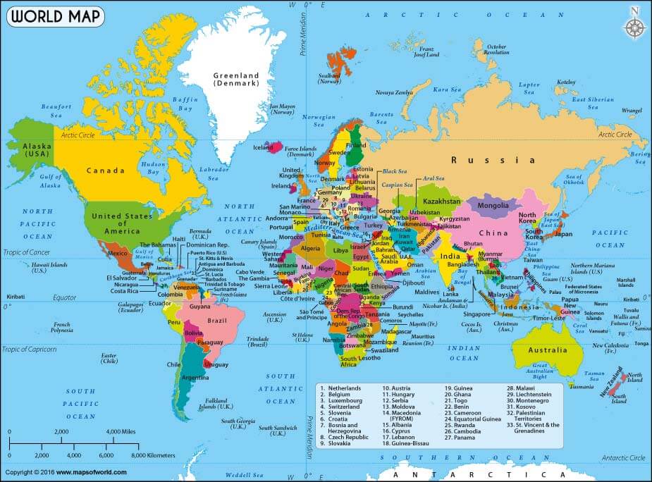 Map from www.mapsoftheworld.com. I do not own this image.