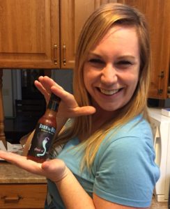 Kathryn and her hot sauce winner