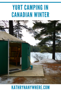 Winter Camping in a yurt at Algonquin Park #mewlake #algonquinpark #yurtlife #glamping #wintercamping #travelblogger #femaletravelblogger #ontarioroadtrips #yurtcamping