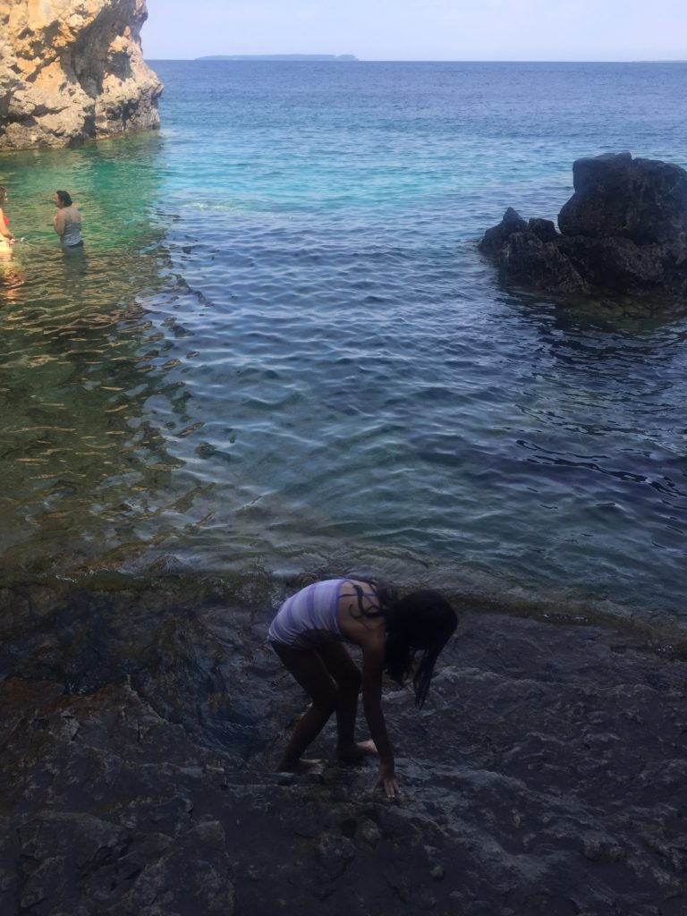 Girl at the grotto