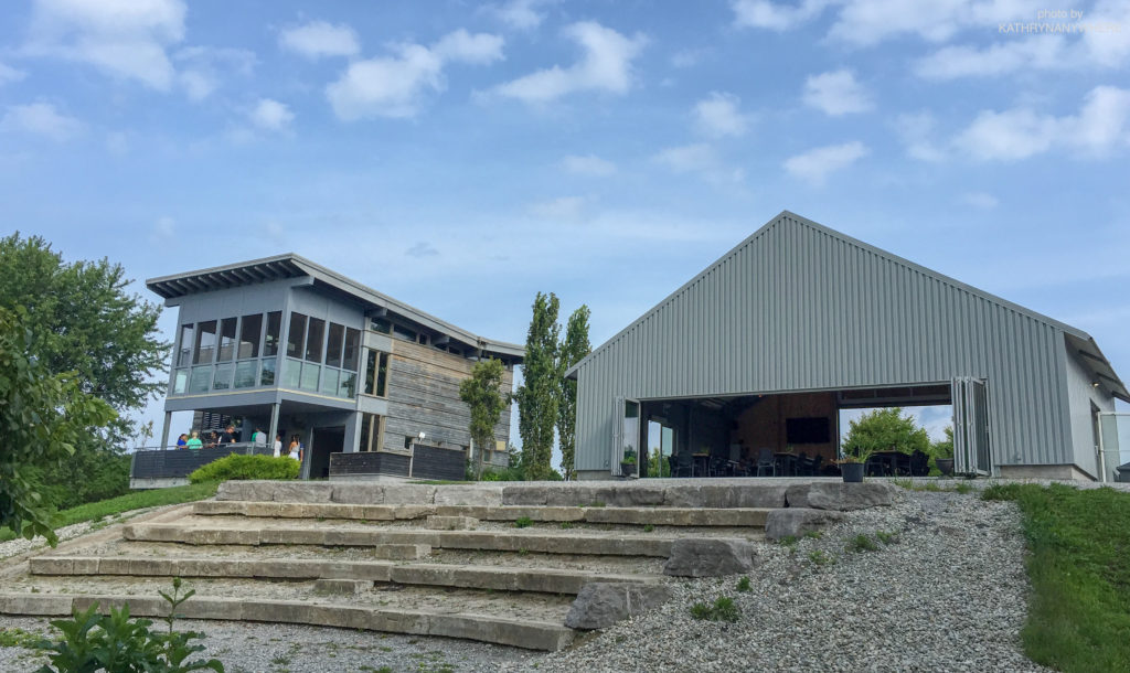 Luxury Family Glamping Ontario, food building and zipline platform