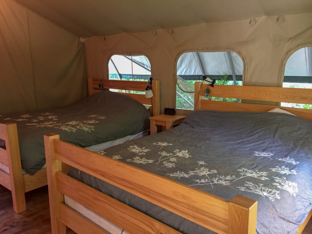 Luxury Family Glamping Ontario, queen size beds