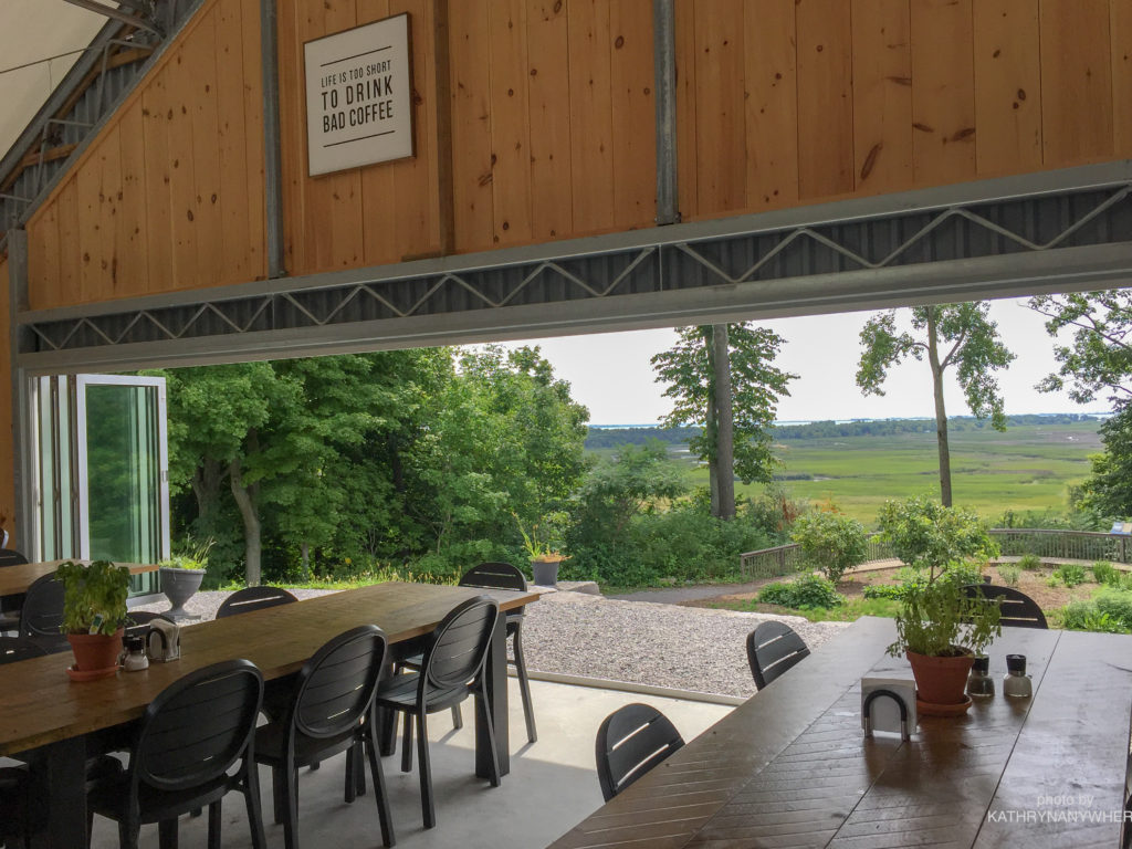 Luxury Family Glamping Ontario, breakfast tables