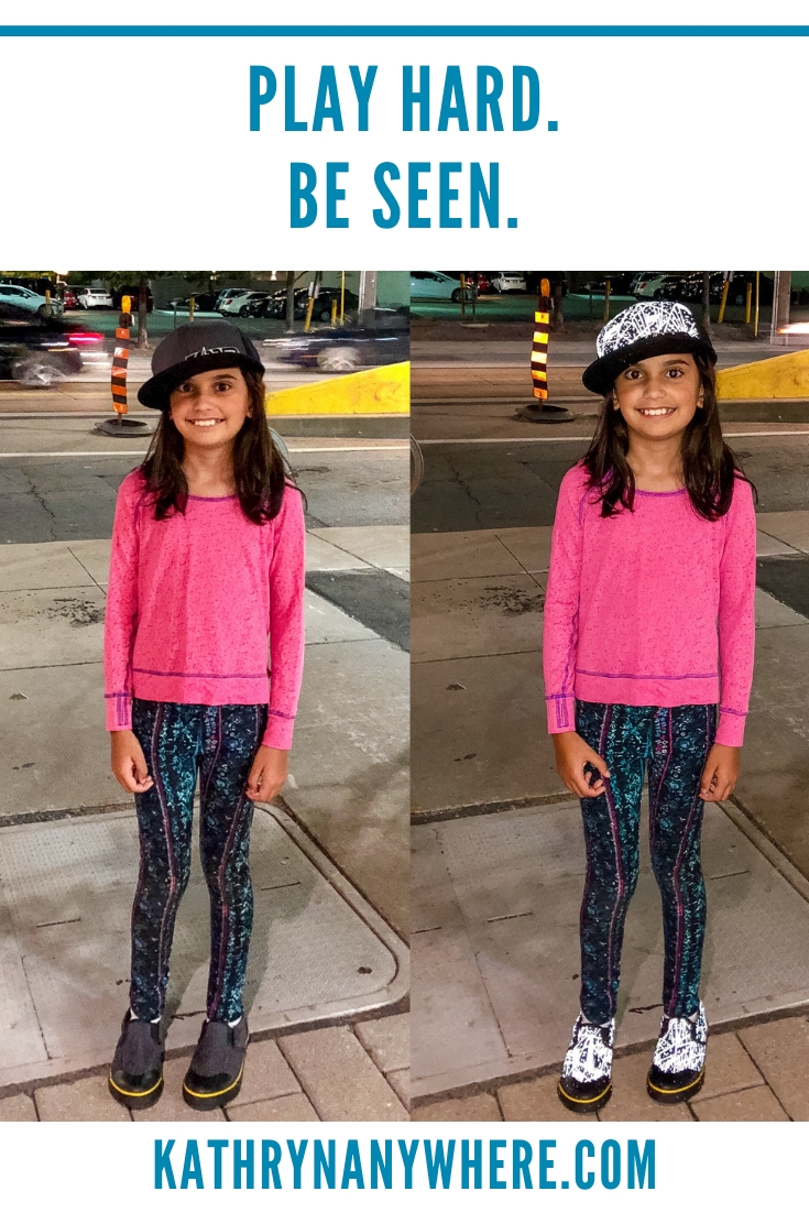 play hard and be seen #playhardbeseen #zappedoutfitters #reflectiveclothing #coolkidsshoes #coolkidsbackpacks #familytravelblogger