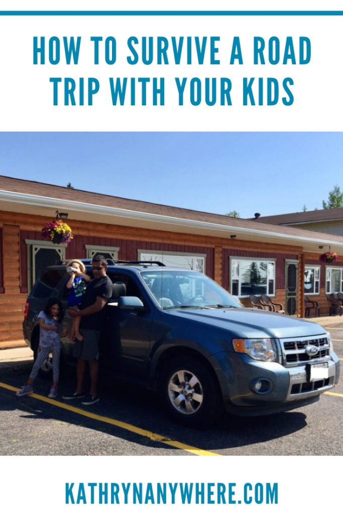 Surviving a road trip with your kids. Ready to leave Batchawana Bay in Ontario #roadtrips #roadtripswithkids #roadtrippin #lpkids #wearetravelmums #familyadventures #holidayswithkids #travelwithkids #mytinyatlas #northernontario #batchawanabay
