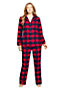 Lands' End Monogramed pyjamas #landsend xa#flannelpyjamas #monogram #RadiantNavyCheck #richred #longsleevepyjamas #warmandcozy