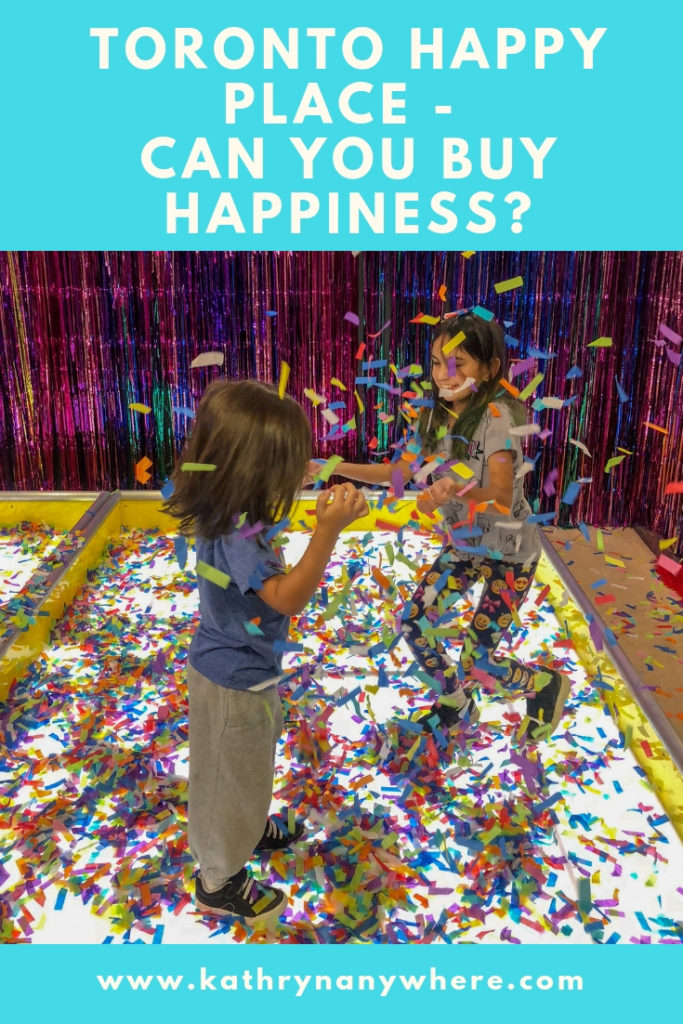 This way to Happy? Can you buy happiness?#happyplaceTORONTO #happyplace #wearehappyplace #captureyiourhappy #harbourfrontcentre #champagnepapi #confetti #confettionthefloor #thingstodointoronto #sadtruth #ballpit #saveyourmoney #torontofamily