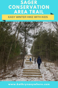 Easy Winter Hike With Kids: Sager Conservation Area Trail hike #sagerconservationarea #womenwhohike #hastingscounty #getoutstayout #letsgosomewhere #exploretocreate #kidswhohike #theoutbound #thosewhostray #traveldeeper #neverstopexploring #exploreclub #conservationarea #sagerconservation #yourstodiscover #discoverON #kidswhoexplore @Kathrynanywhere
