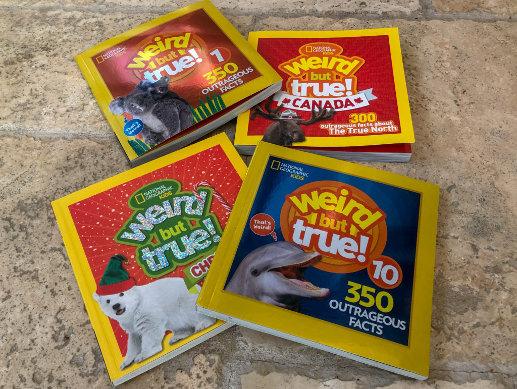 Weird but True Canada Reading #natgeokids #momsmeet #ngkids #weirdbuttrue #bookseries #kidsbooks #funbooksforkids 