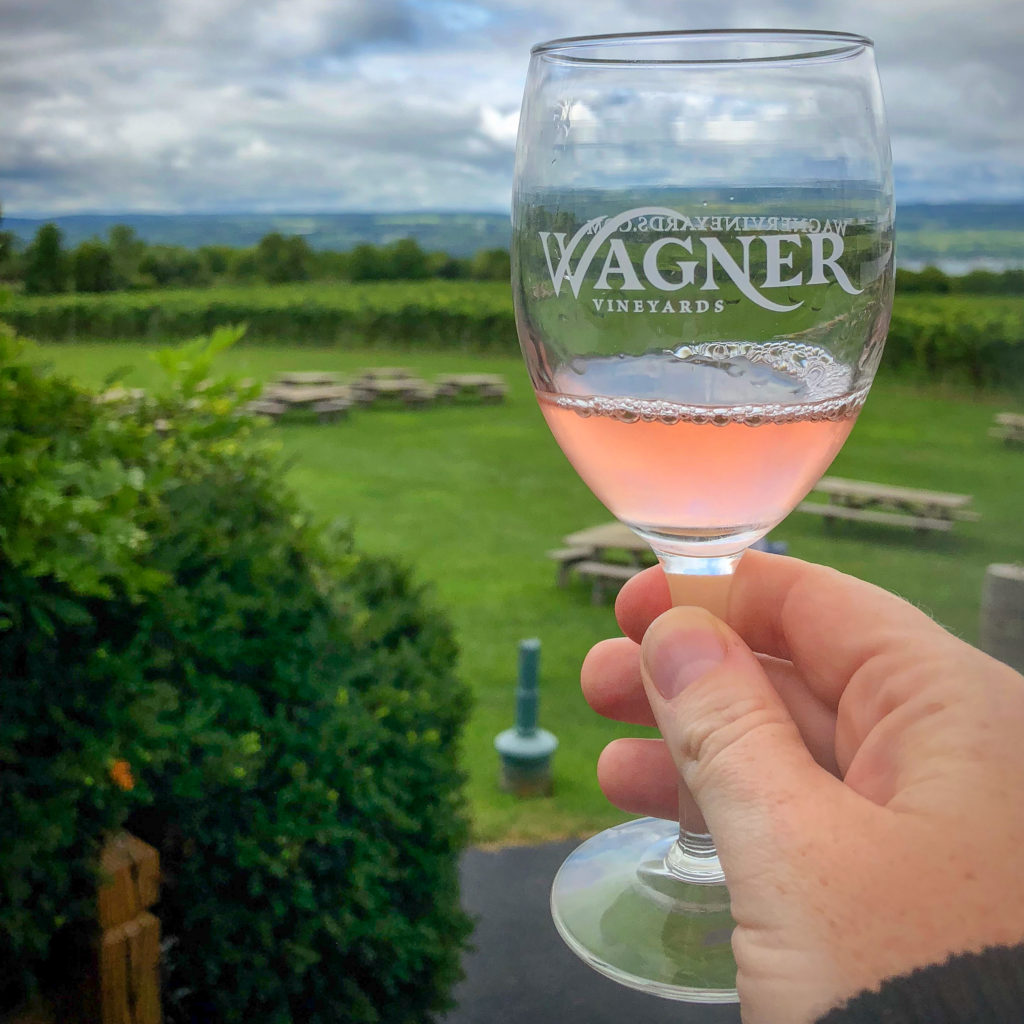 Rose wine at Wagner Vineyards #myFLXtbex #roseallday #cabfranc #wagnerwineyards