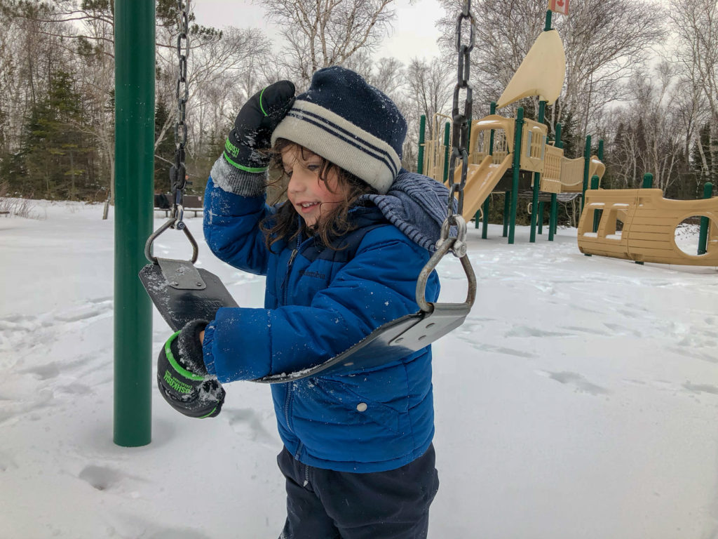 Little Man at the playground while winter camping at MacGregor Point Provincial Park in February #findyourselfhere #macgregorpointprovincialpark #macgregorpoint #macgregorpp #ontarioparks #yurtcamping #wintercamping #outdoors #adventureparenting #portelgin #brucepeninsula PHOTO BY BRIAN TAO, LUXOGRAPHY 2019