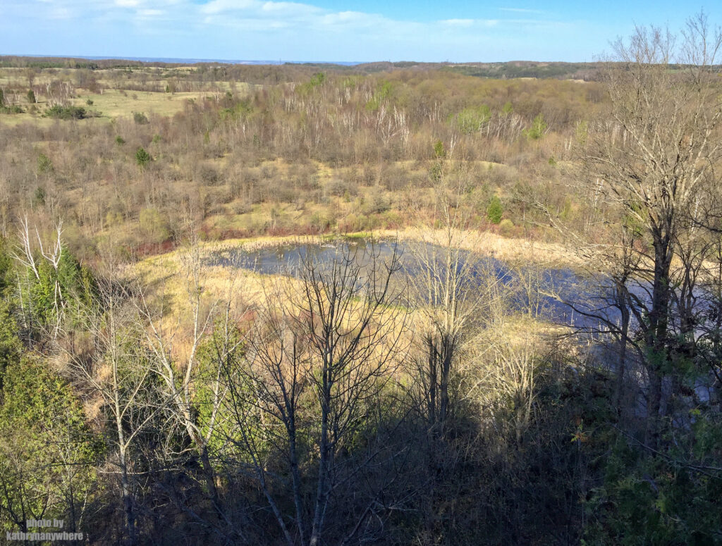 From top of the look out at Mono Cliffs Provincial PArk