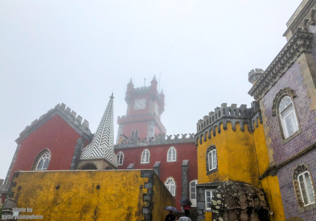 Pena National Palace in the clouds
