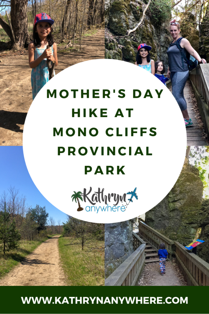 Looking for a great places to head out for a mother's day hike? Mono Cliffs Provincial Park in Ontario is the place to go! #ontarioparks #provincialparks #findyourselfhere #monocliffs #orangeville #brucetrail