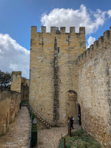 inside the grounds of Castelo Sao Jorge in Lisbon, Portugal