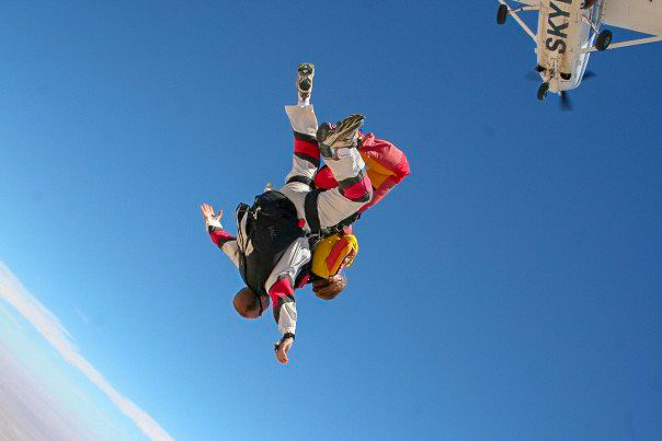 tandem sky diving in Namibia