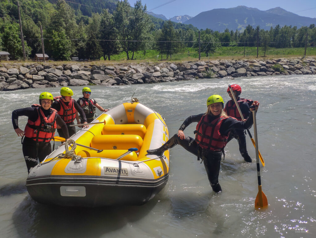About to go rafting with my crew that includes Jenny Jones a championship snowboarder