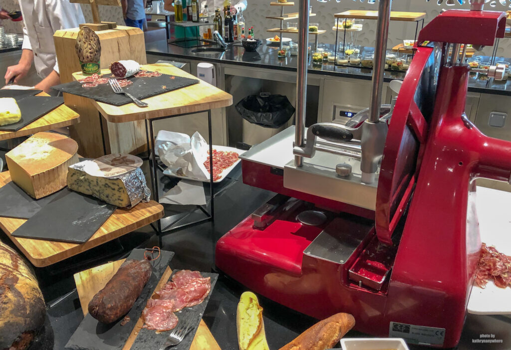 Savoie region cheese and meets at the buffet at Les Arcs Panorama