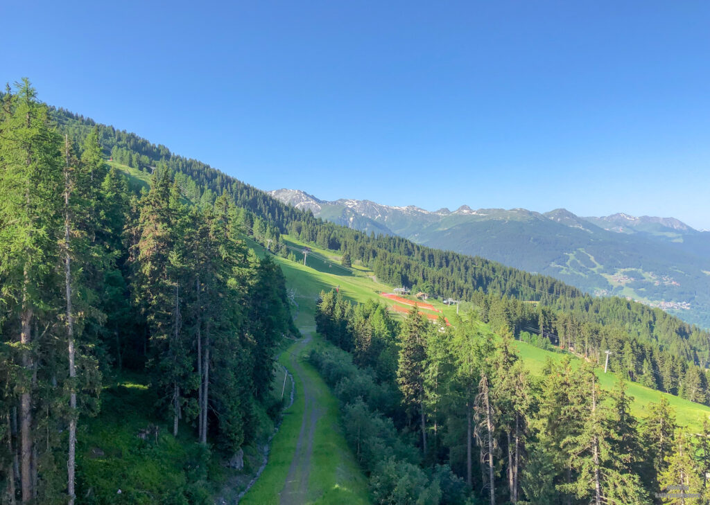 The view from my balcony, room 1716 at Club Med in France