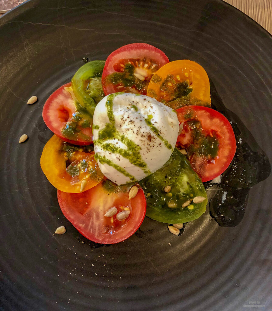 Tomato salad gourmet dining experience