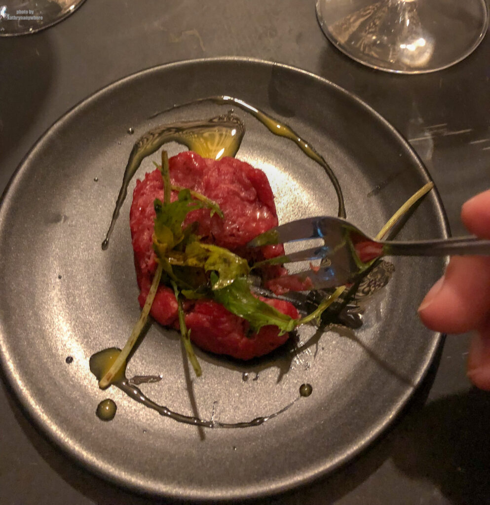 Tartare at the a la carte restaurant
