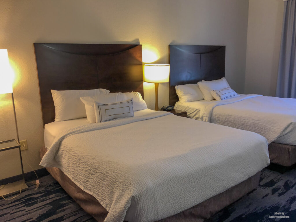 Room with two queen size beds at Fairfield Inn and Suites, Slippery Rock, PA