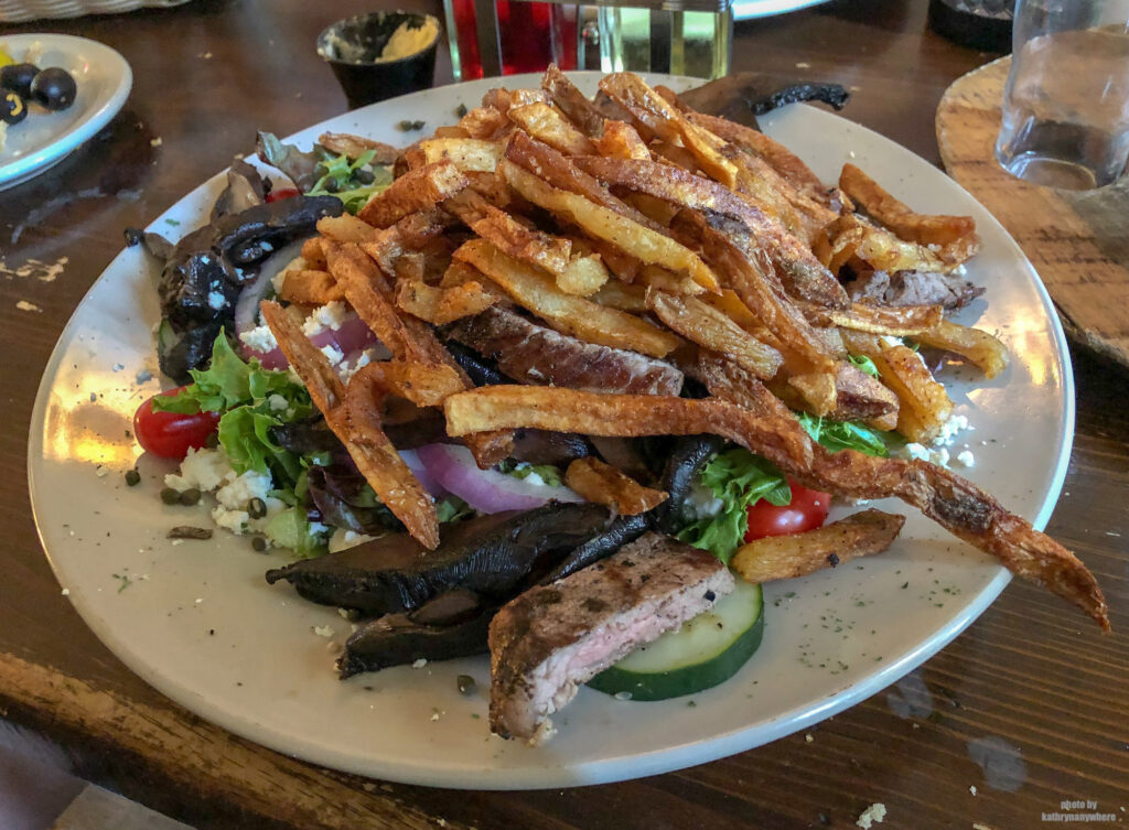 French fries on a salad at North Country brewery in Butler County PA