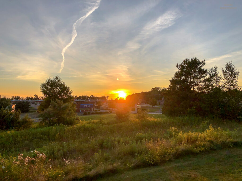 Sunset over Rite Aid in Slippery Rock, PA. Located in Butler County, PA