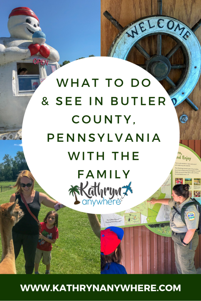 What to see and do with the family in Butler County PA. Family road trip to Slippery Rock, Cranberry Township, Portersville, Pennsylvania. Moraine State Park, Jennings Educational Center, WestPark Alpacas #familyroadtrip #familytravelblogger #takefamilytime #familyvacationsmatter 