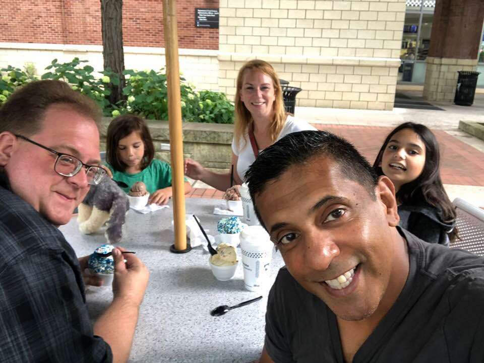 Out for an ice cream breakfast at the Berkey Creamery