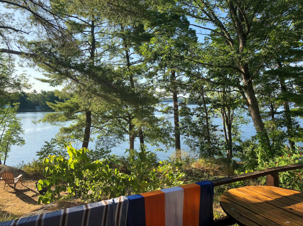 the view of the water from our back deck