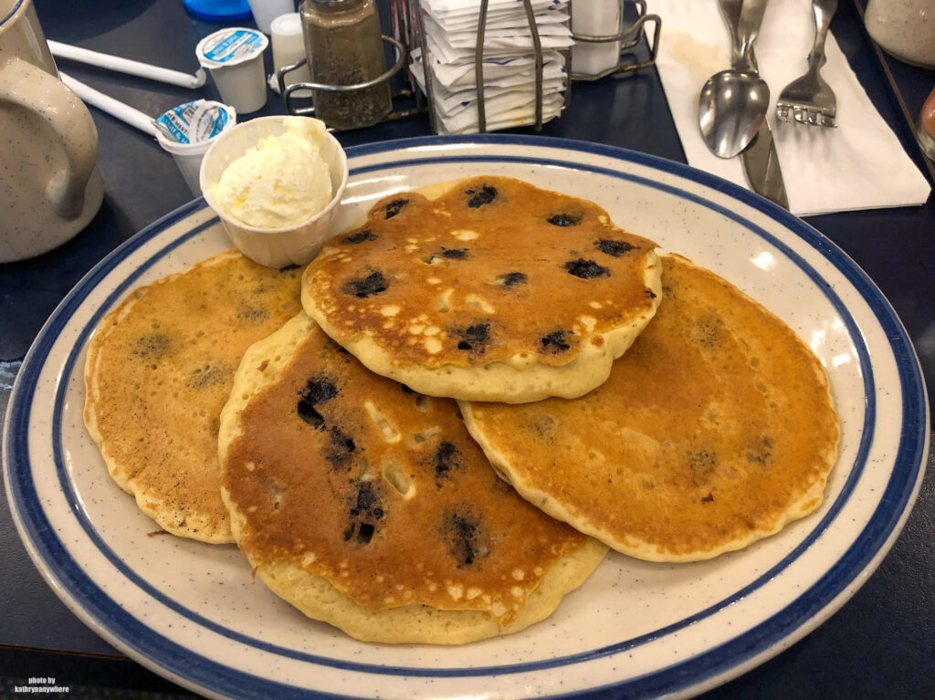 chocolate chip pancakes at The Corner Room - old restaurant in State College, PA
