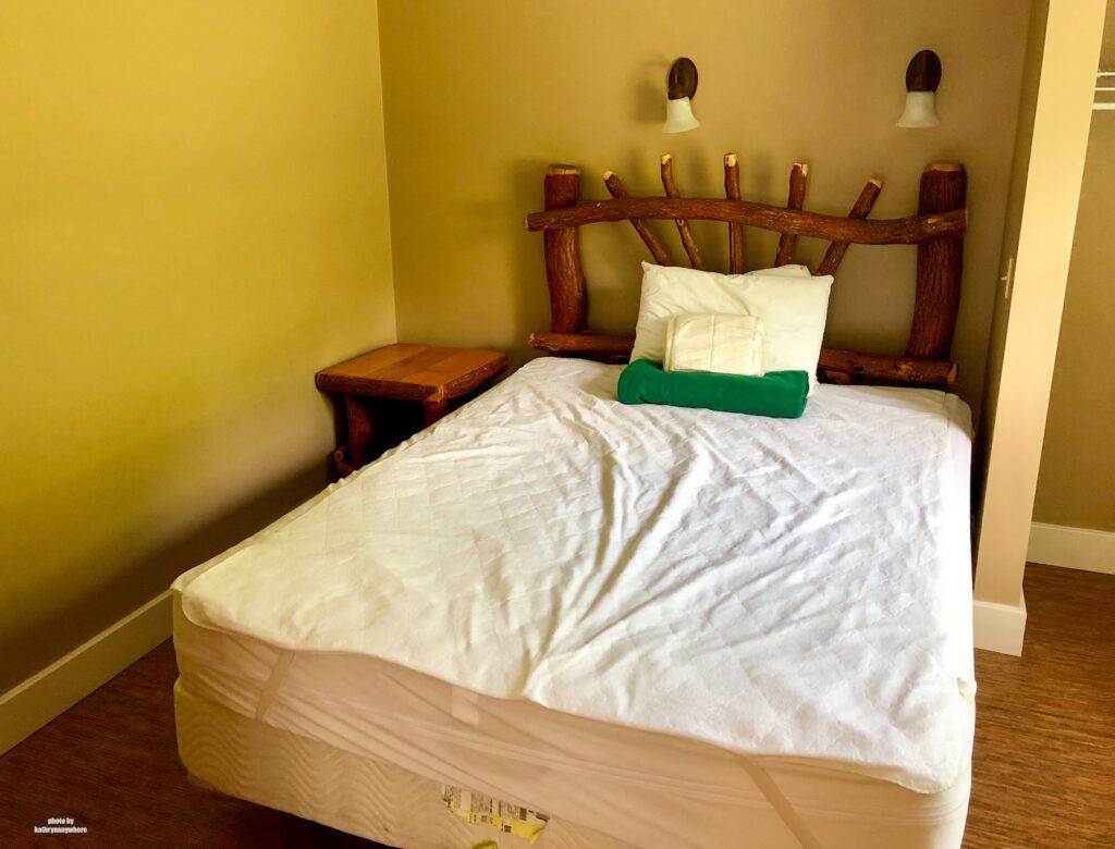 Inside one of the bedrooms in the 2 bedroom cottage at Lake Raystown Resort