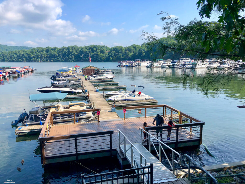 part of the marina at Lake Raystown Resort where you can feed the ducks and the carp