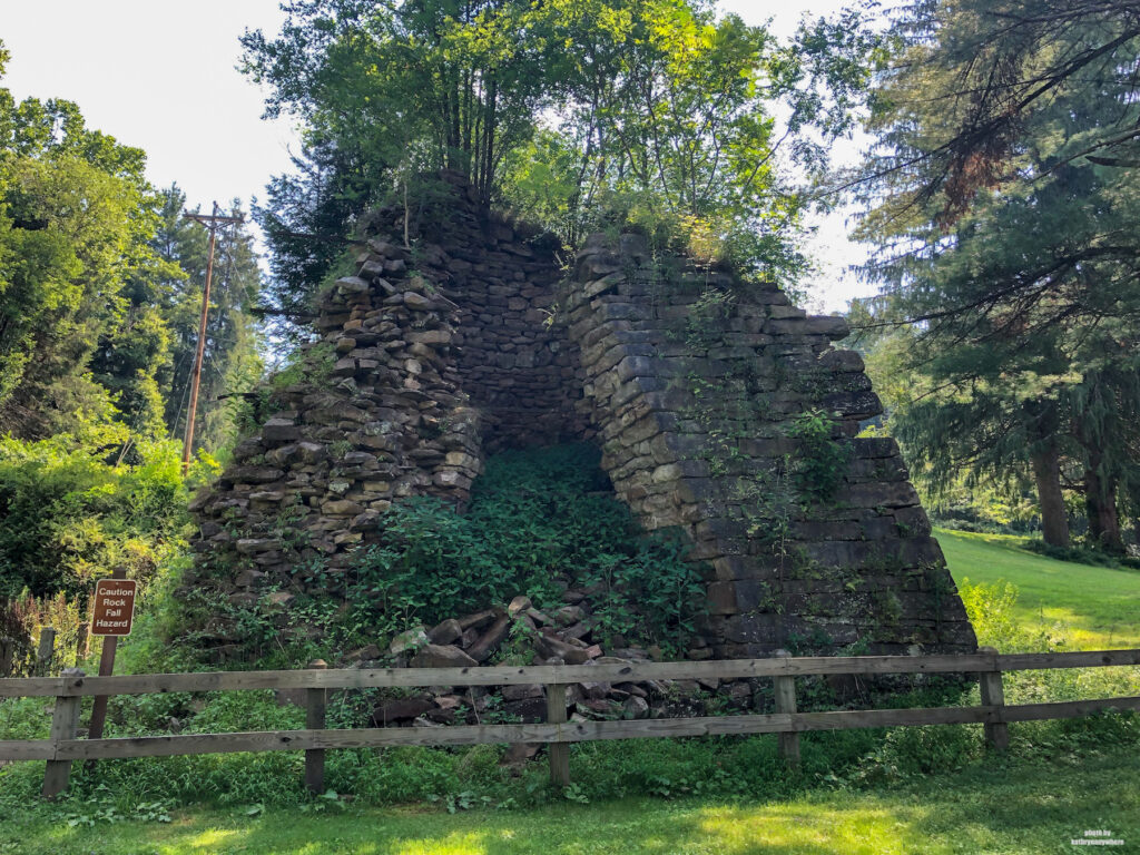 left over furnace rock in pennsylvania state park