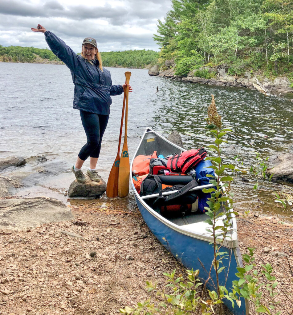KathrynAnywhere, the author happy be to on a canoe portage with friends