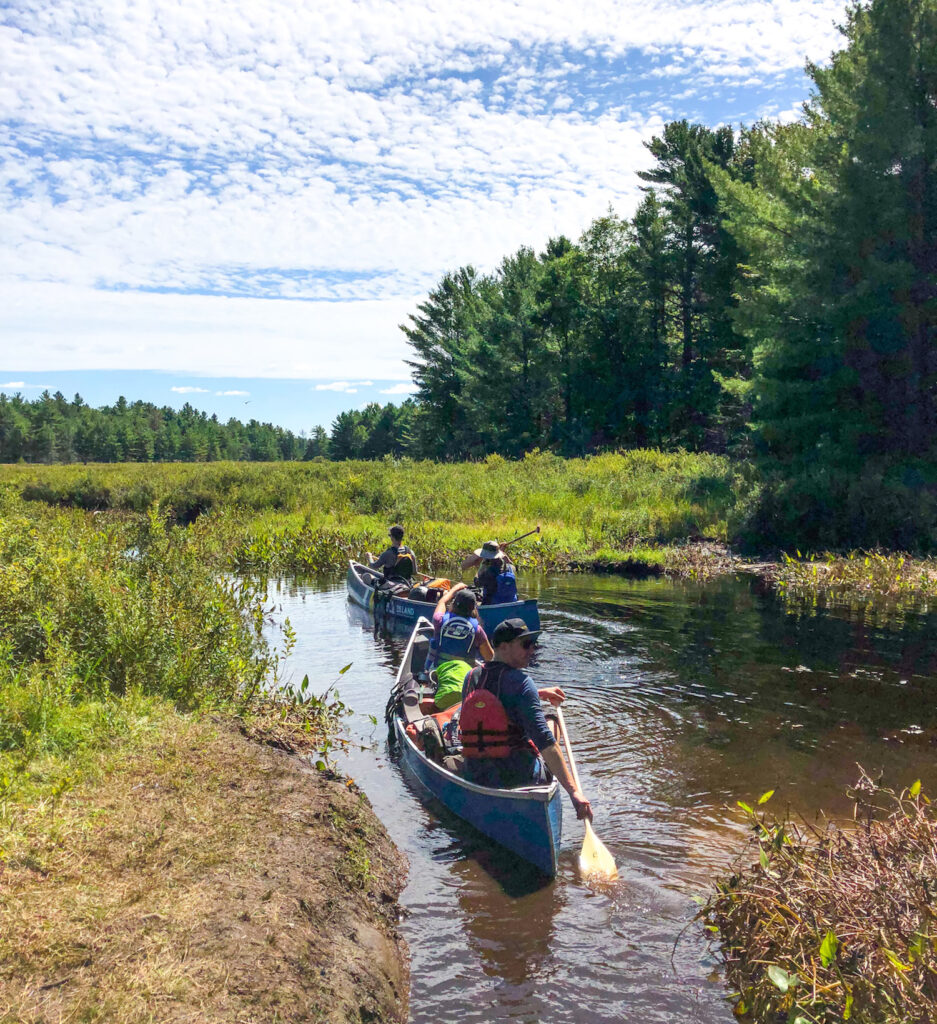 On the Serpentine Loop portage in Kawartha Highlands Provincial Park