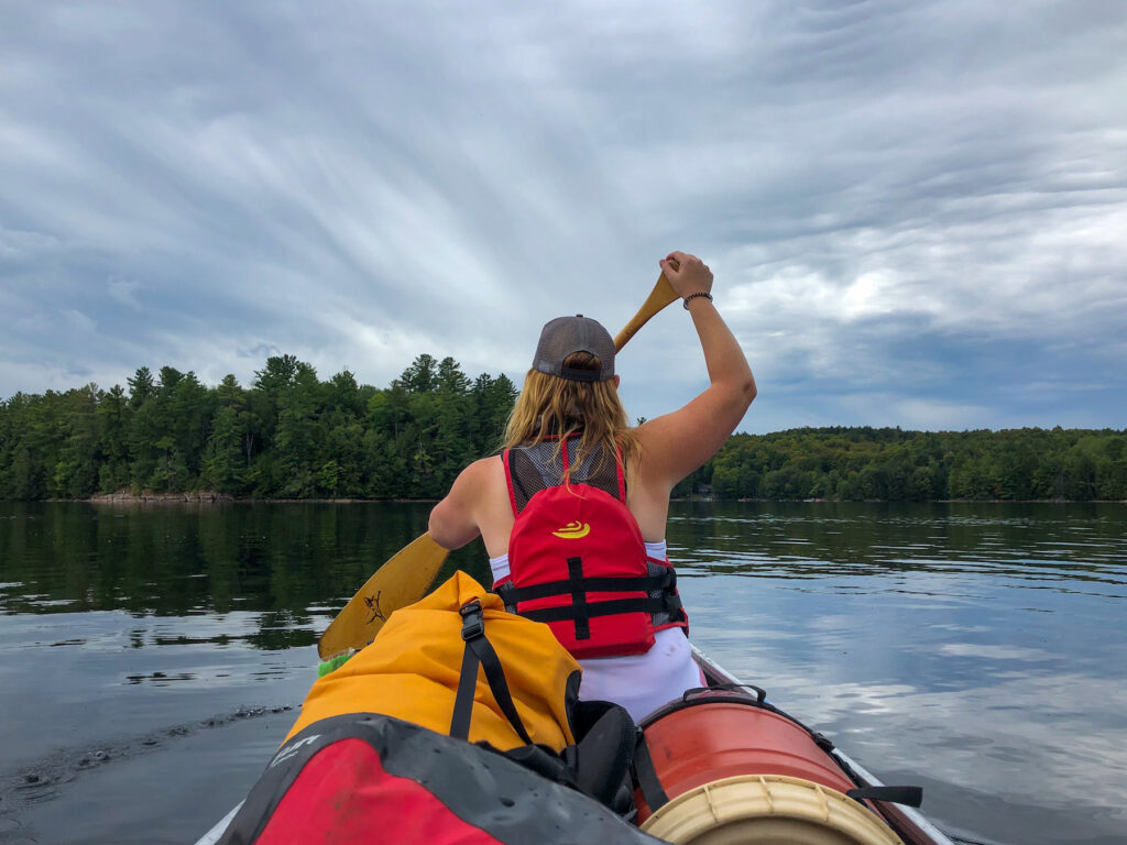 Canoe Paddle Power, canoe portage, Kawartha Highlands Provincial Park