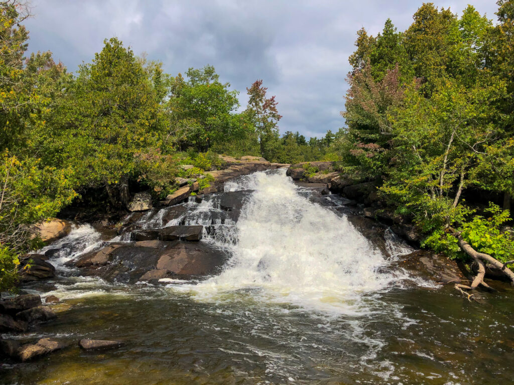 We paddled to High Falls on Eels Creek and this was our amazing view