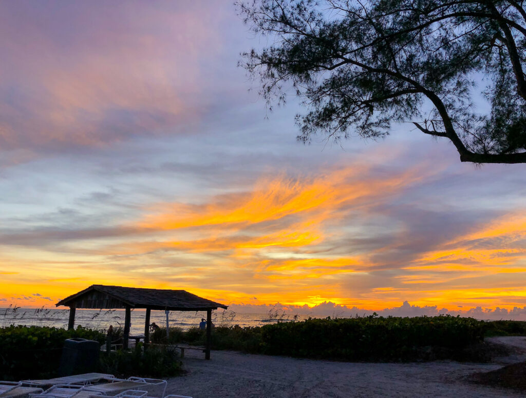 Sunset on Sanibel Island. Not practising the art of escapism here.