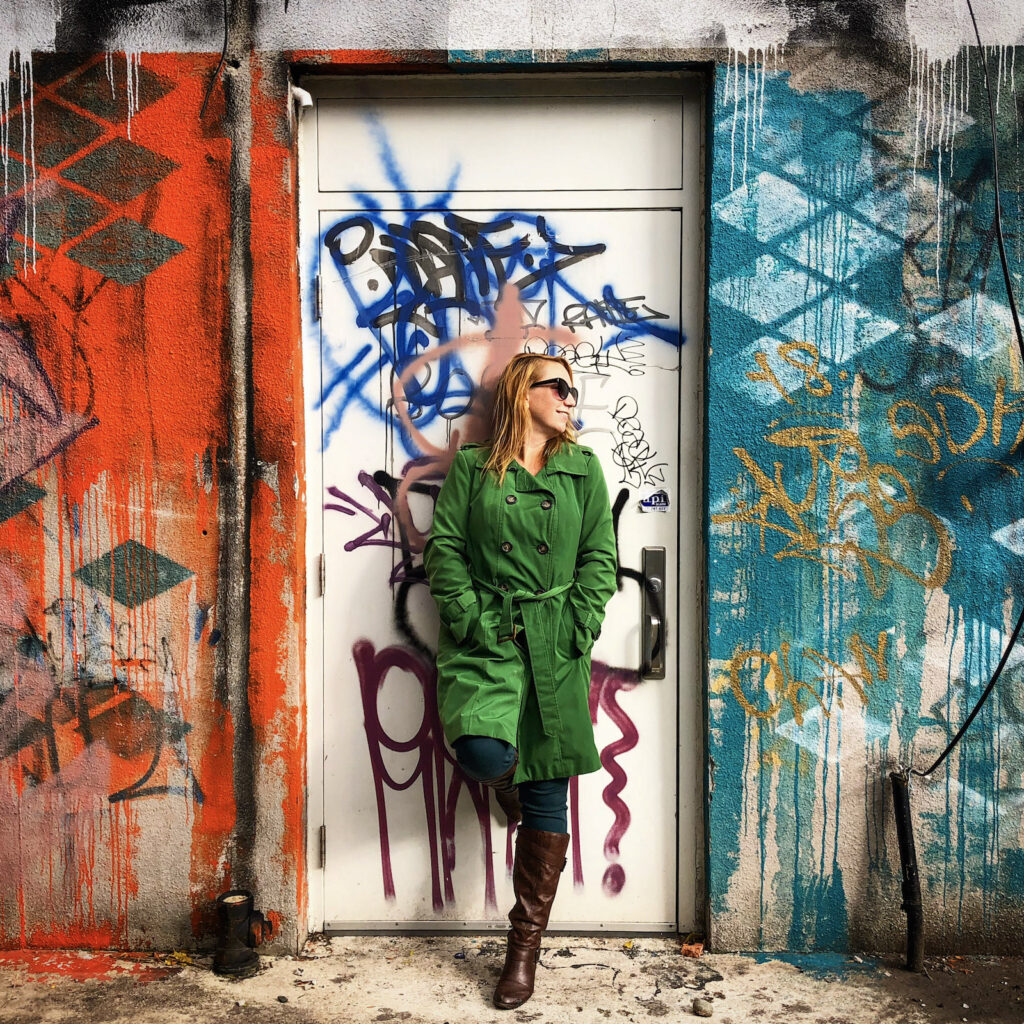 Me, posing as street art in Windsor, Ontario