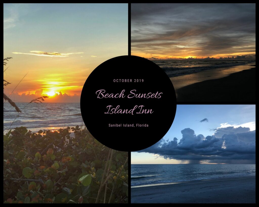 Sunsets on the beach from Island Inn on Sanibel Island