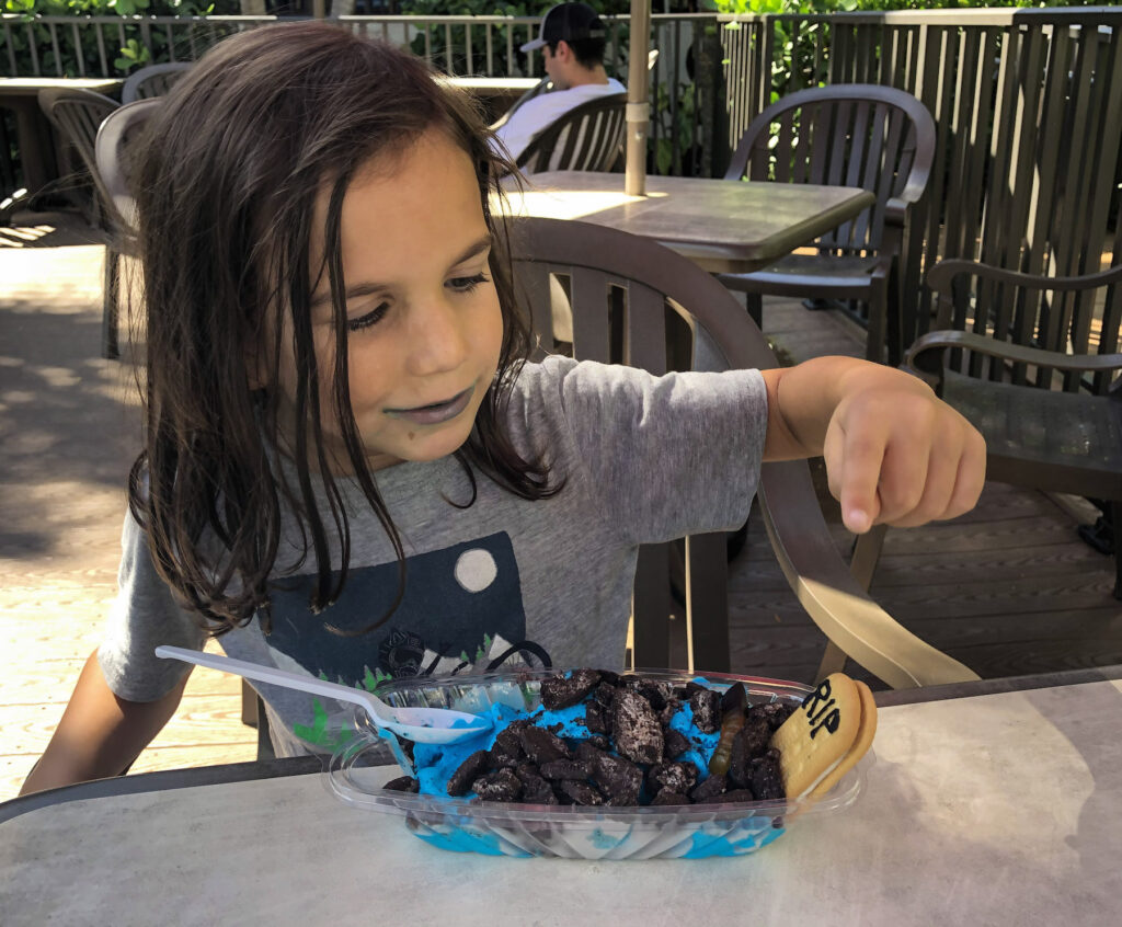 Little Man enjoying his ice cream from Love Boats in Sanibel Island