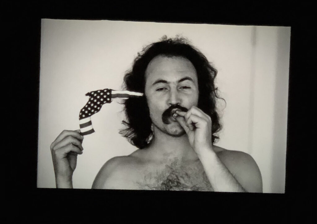 Frame on screen from David Crosby; Remember My Name, screening at Windsor Film Festival