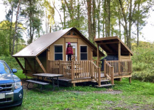 Site 12, Minka Tent at Presquile Provincial Park