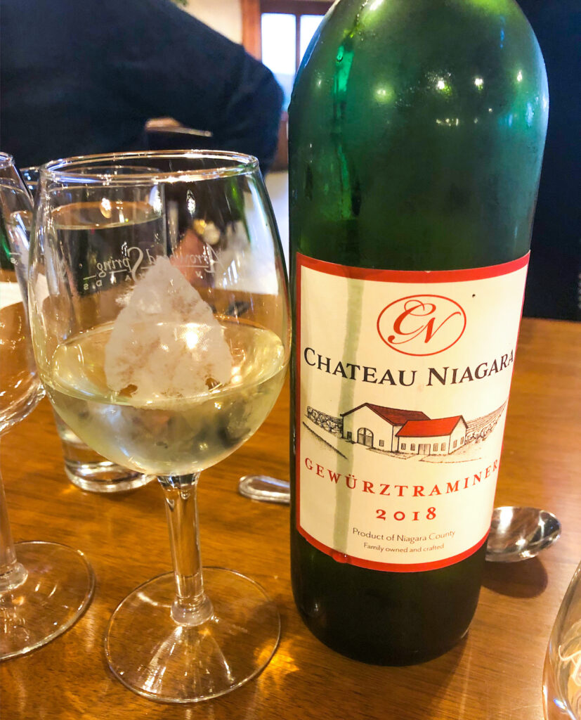 Chateau Niagara Gewurztraminer. Part of Niagara Wine Country, on the Niagara Wine Trail.