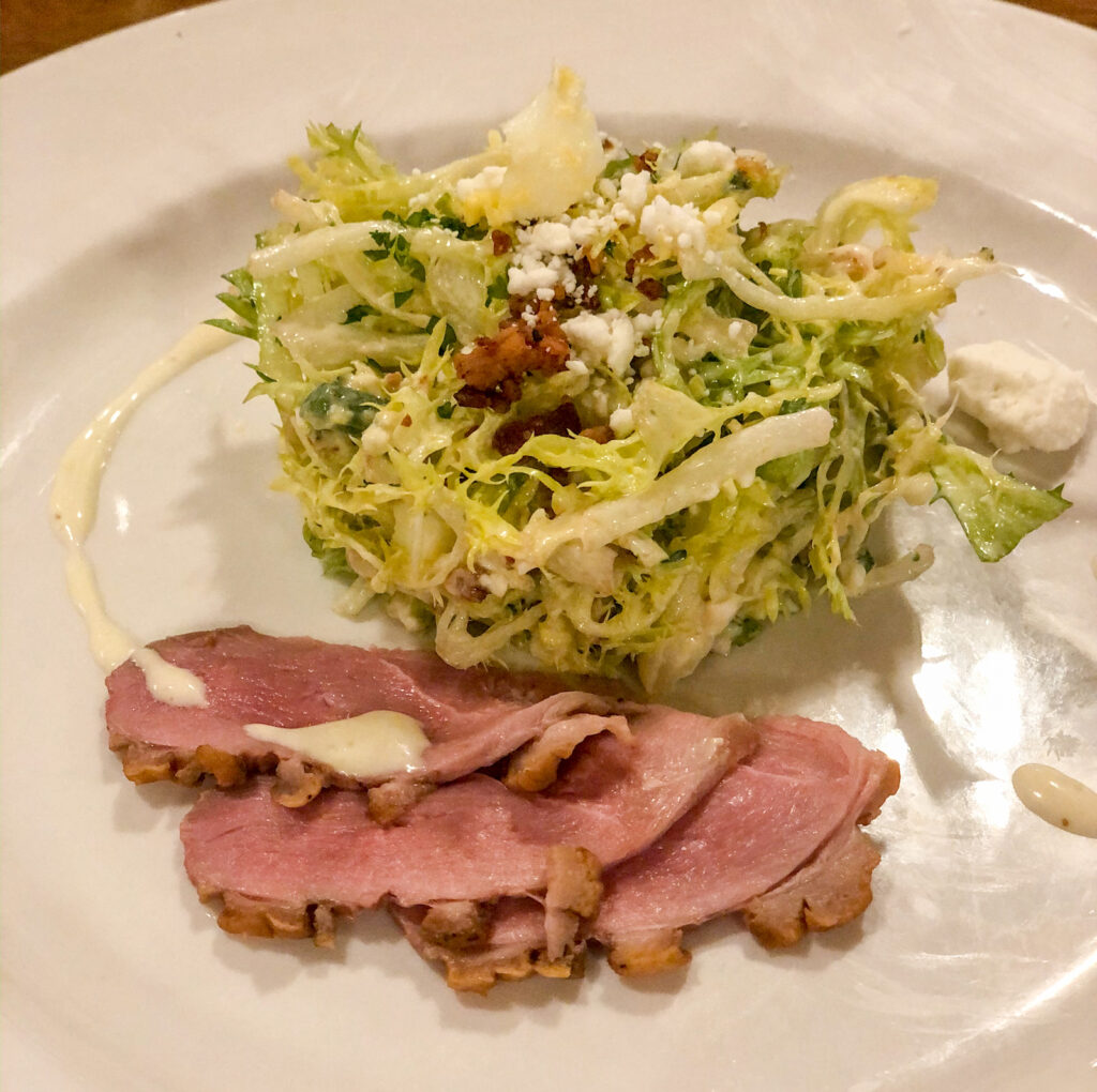 Part of the delicious meal had at Zam Bistro on the Niagara Wine Trail.