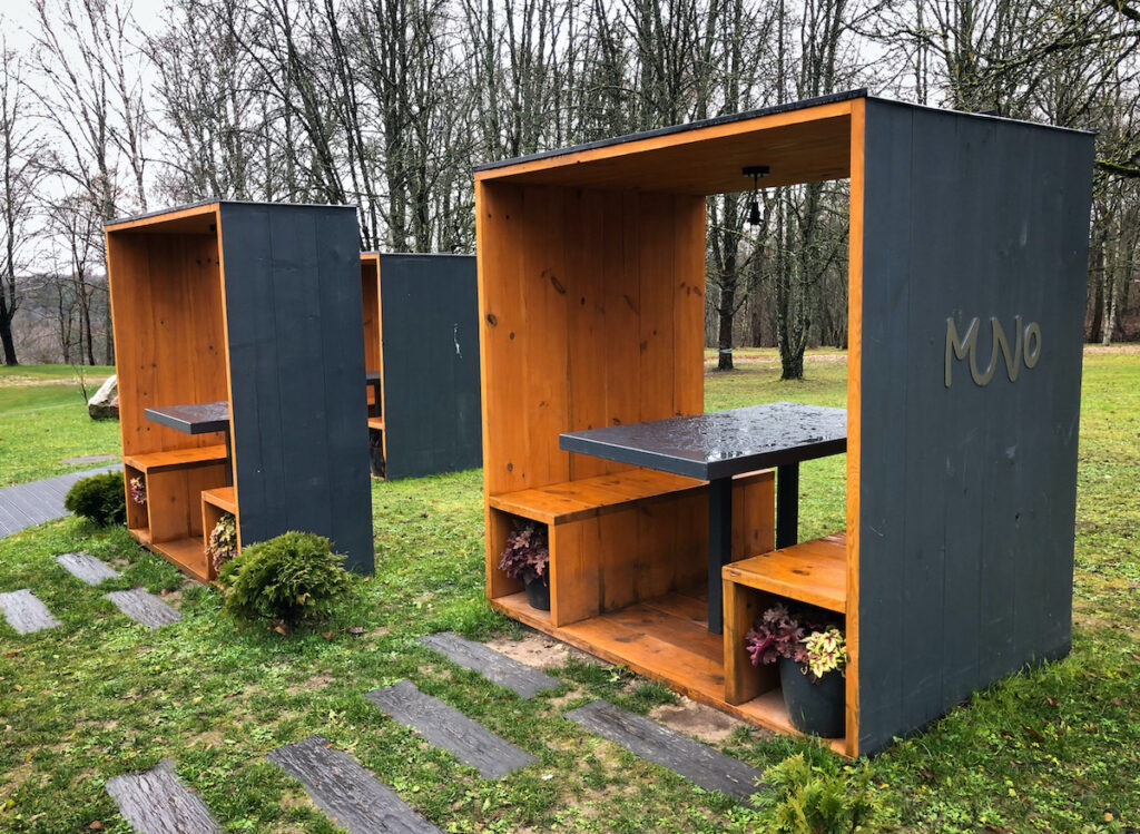 The outdoor picnic culture in Sigulda. Outdoor areas to sit, eat and enjoy.