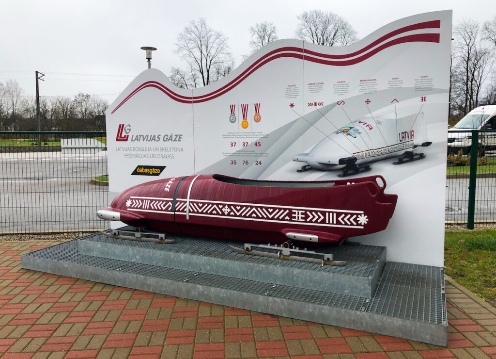 World class bobsledding and luge track in Sigulda, Latvia